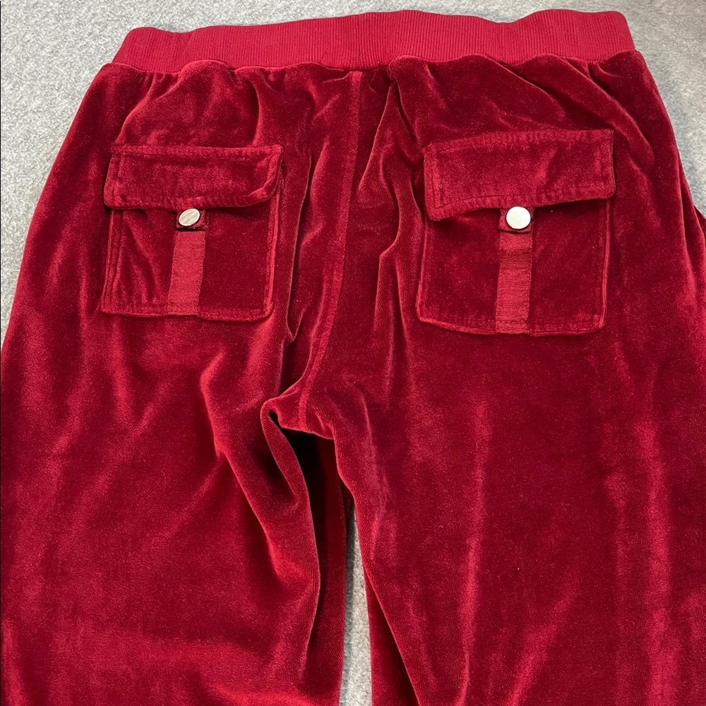Y2K Velour Pants Womens Large Low Rise Grunge Athleasure Lounge